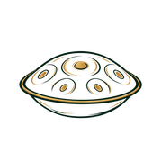 Illustration de handpan